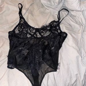 NWT Fashion Nova lace black teddy